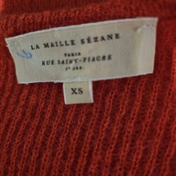 La Maille Sezane V Neck Button Up Cardigan Sweater Women Size XS Mohair Alpaca - Picture 4 of 11